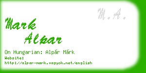 mark alpar business card